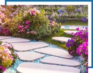 beautiful landscape design and installation by Mow Pros. Seasonal Cleanups